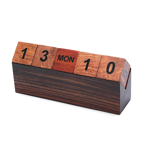 Fashion Hot Sales Manually Wood Cube Calendar, Creative Calendar DIY Perpetual Calendar