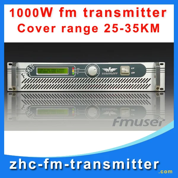 Fmuser 1000W FM-передатчик Регулируемая мощность FM-радио вещание станции Город радиостанции Китай