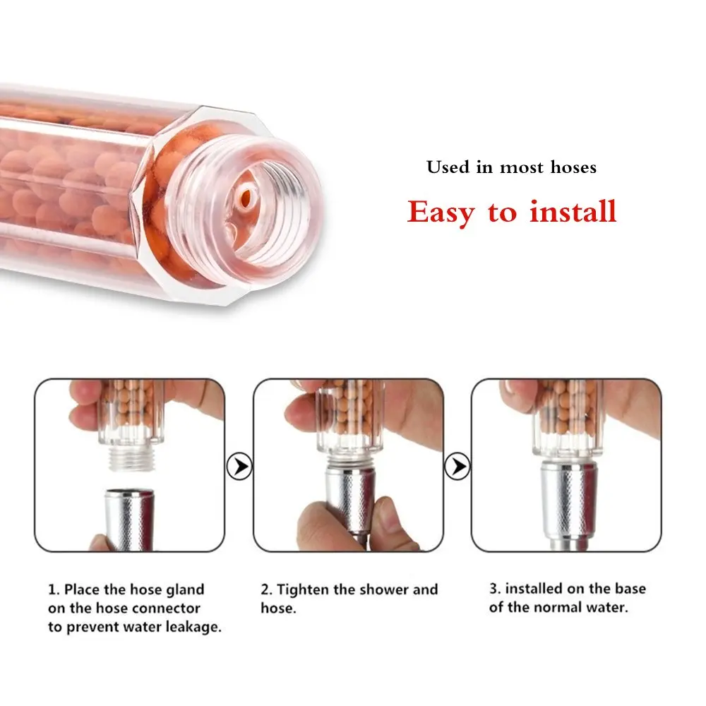 Water Temperature Controlled filterl Stone Increase Pressure  led Shower Head