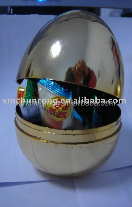 Plastic Gold plate Easter egg/surprise egg toy