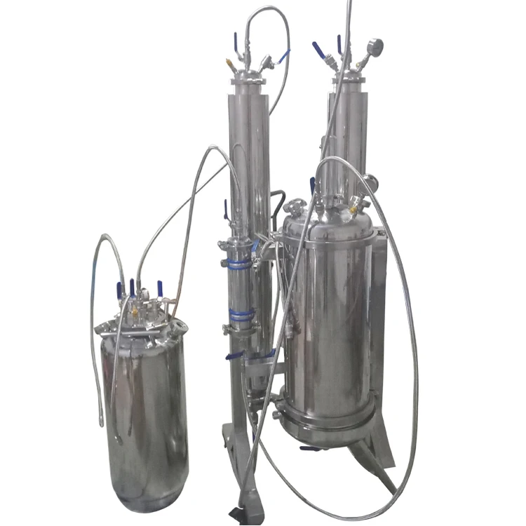 Stainless Steel Rack Mounted hydrocarbon extractor Machine With Solvent Recovery tank and collection tank