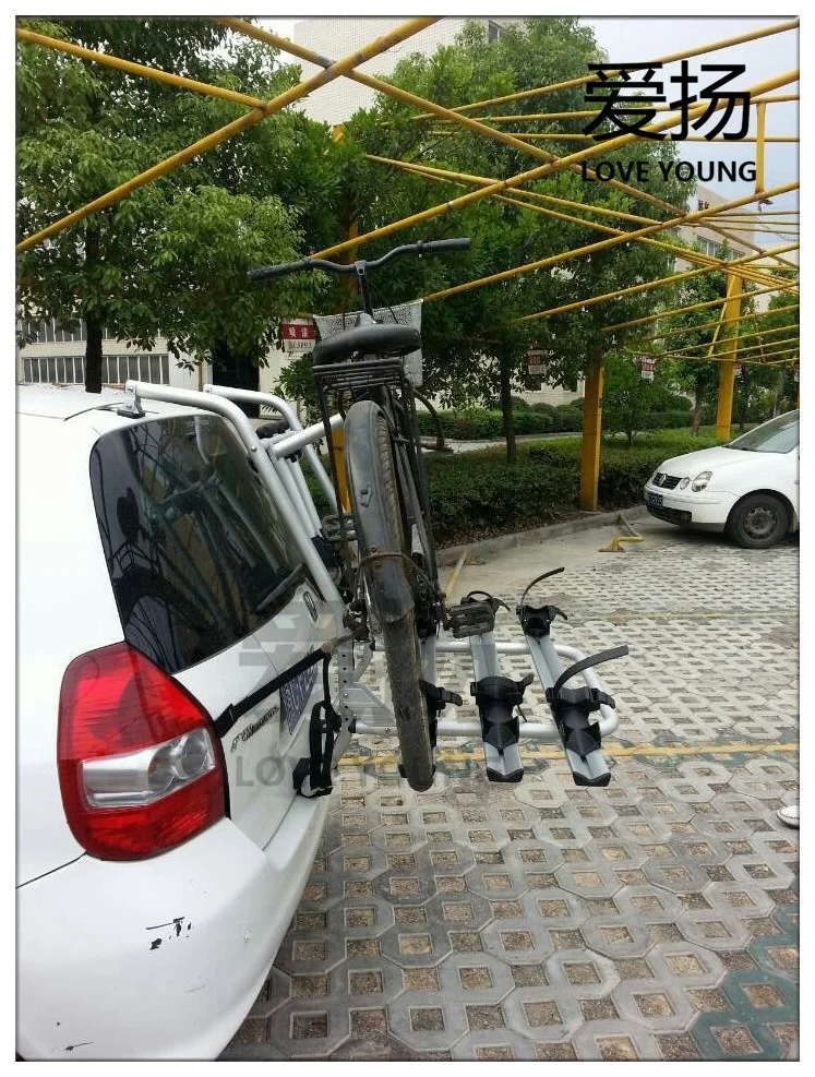 Quality Aluminum Hitch Mount Bike Carrier Load 3 Bikes Car Rear Bicycle Rack for car