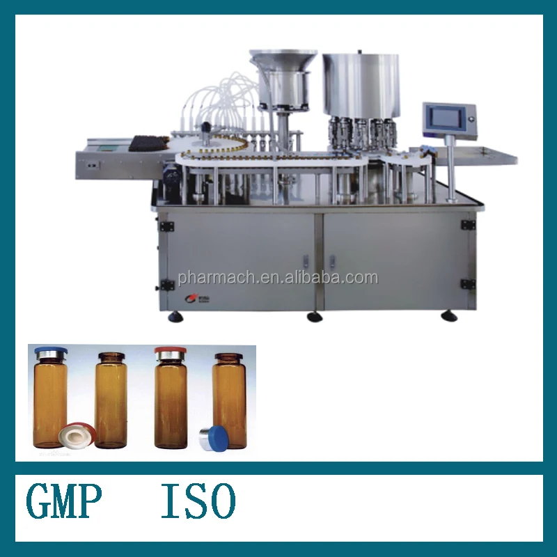 low price automatic small vial liquid filling and sealing machine for vial 10-30ml GMP and ISO grade