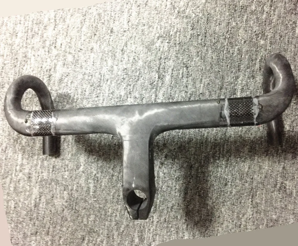 
Integrated Road Bicycle Bent Bars bike carbon fiber handlebar with Stem 