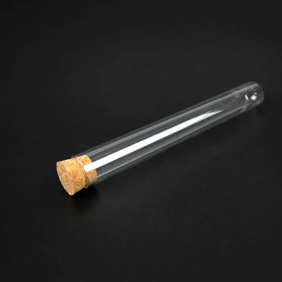 JD High Quality Transparent Lab Glass Test Tube with cork
