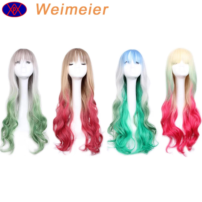 
Wholesale high quality Fiber synthetic body wave cheap and best cosplay wig for party 