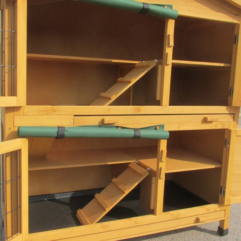 Hight Quality Flat Pack Wooden Rabbit Hutch bunny cage pet house for small animal