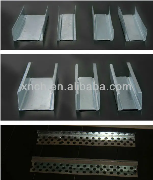 Building Materials Gypsum channel / profiles CW, UW for Drywall Partition