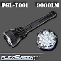 Flexgreen 80w 8000lm высокое яркое XML T6 9 светодиодный фонарик