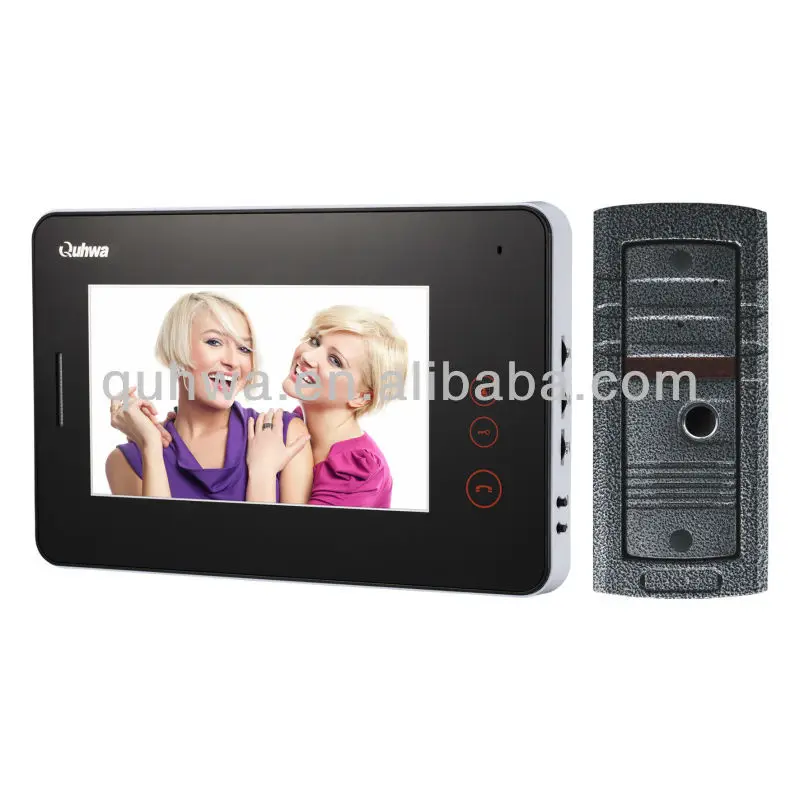 CE RoHS FCC 2 wires 7 inch handsfree video door phones