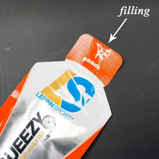 bottle shaped foil spout pouch for energy drink gel packaging