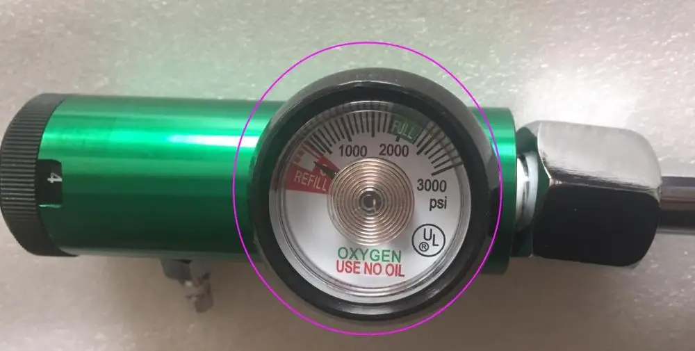 CGA540 Oxygen Flow Regulator With Pressure Gauge For Oxygen Cylinder And Ozone Generator