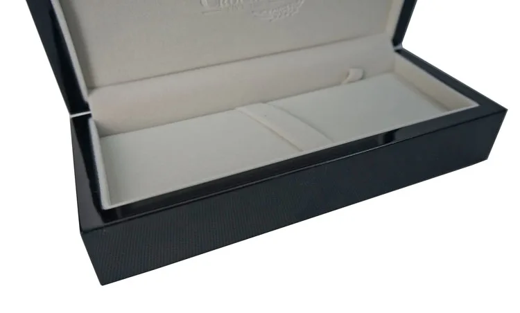 
Suppliers wholesale price luxury piano black lacquer wooden gift boxes for pen packing 