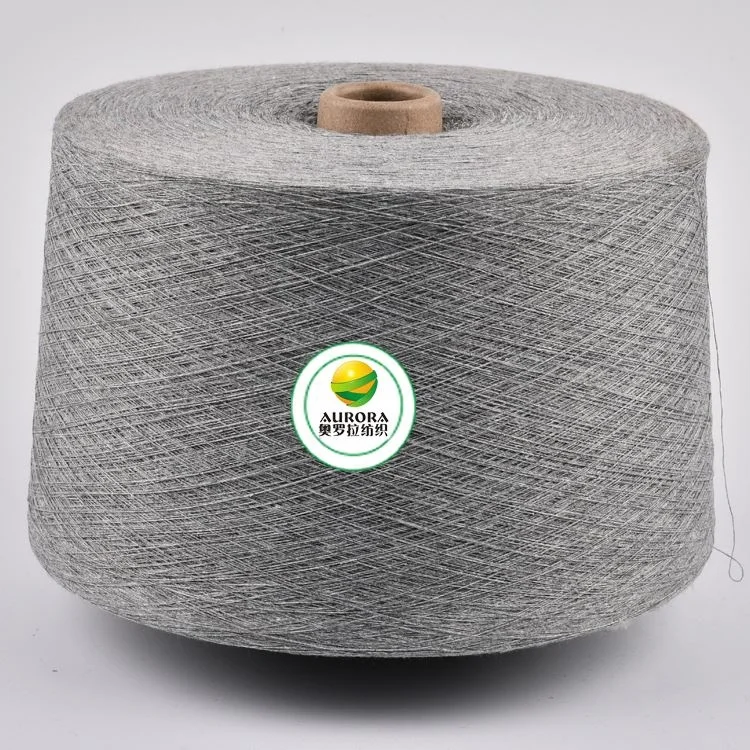 Various color 12s cotton lycra sock yarn 450TPM colorful recycled cotton yarn for sock