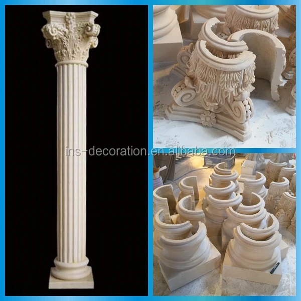 
Sandstone lighted wedding columns 