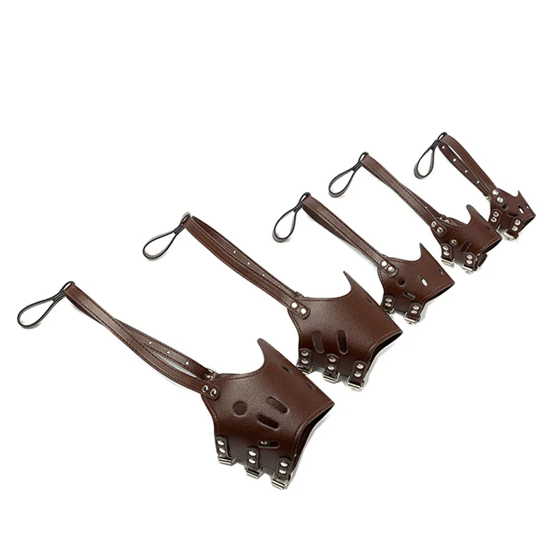 Wholesale Custom PU Pet Dog Muzzle for Anti-Biting Comfortable Dog Training Muzzle