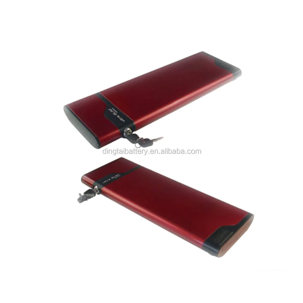 Light Weight Ebike Battery 36v 7.8ah 8.7ah 9ah 9.6ah 10ah 10.5ah Slim Rear Rack case Electric Bike Li Ion Battery