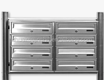 H360XW803 * D270 жилого дома современные 304 почтовый ящик из нержавеющей стали с 8 квартир