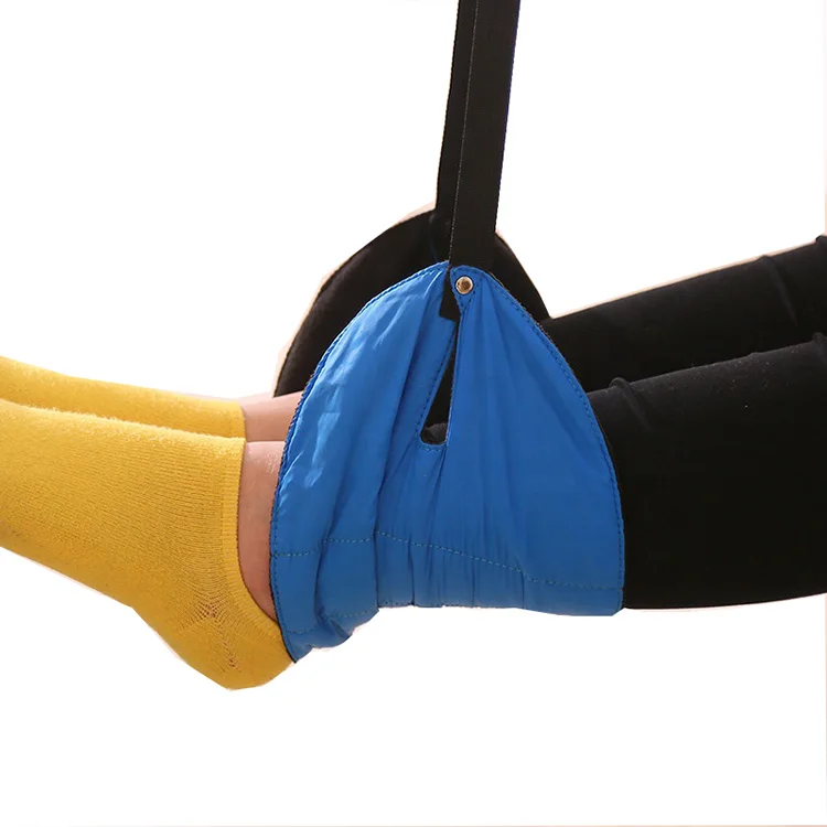 P.travel Car Seat Airplane Chair Desk Adjustable Universal Folding Footrest Foot Rest Hammock Nylon + Fleece + Silk Floss