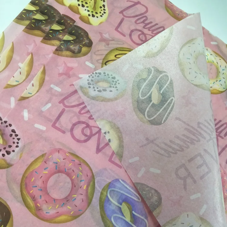 
Hot Sale 12 x 12 inch Food Grade Print Burger Packaging Paper Greaseproof Food Wrapping Paper 