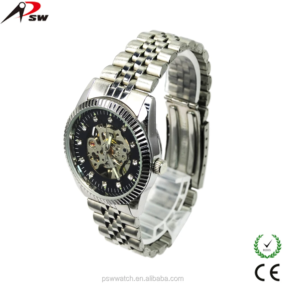 2019 Fashion transparent automatic watch men watches