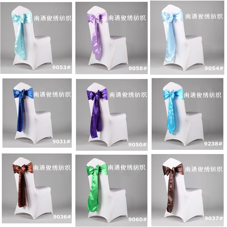 
Wedding satin chair sashes for banquet chair covers decoration 