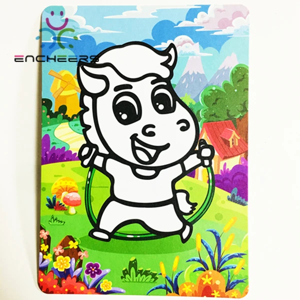 Children Sand Painting Art Cards  DIY Cartoon Painting Cards