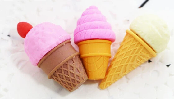 Ice cream shape creative stationery kwaii rubber for girls