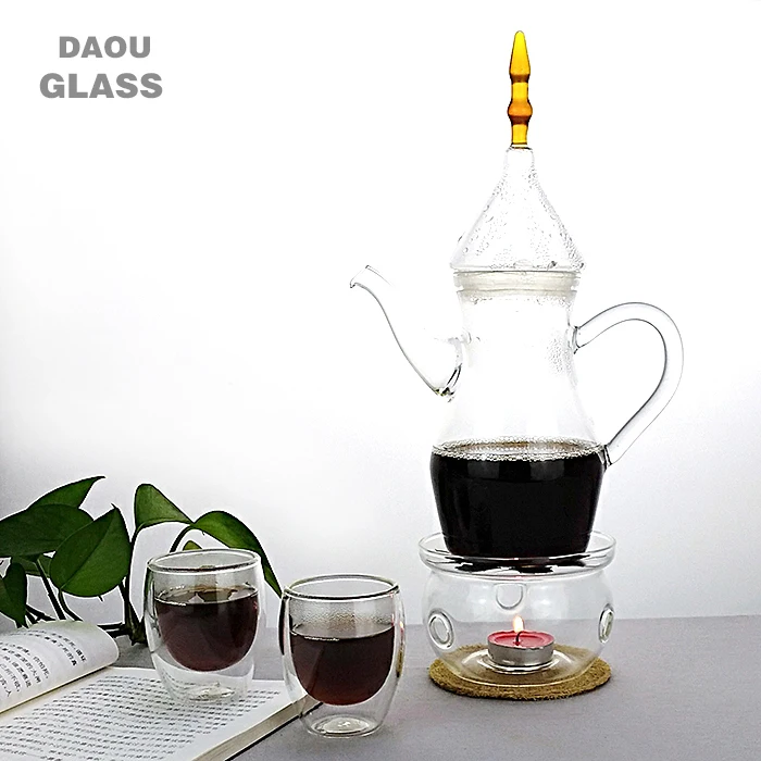 New style ! Handmade Heat Resist clear glass coffee sets,Multiple styles
