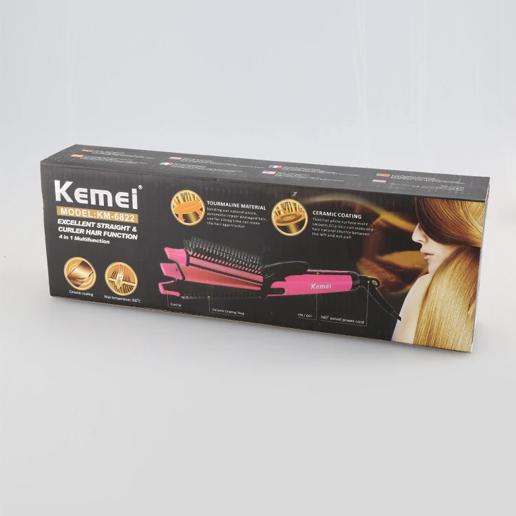Kemei KM-6822 New 3 in 1 style hair curler professional 35 Watt curling iron automatic styling tools curling Wholesale