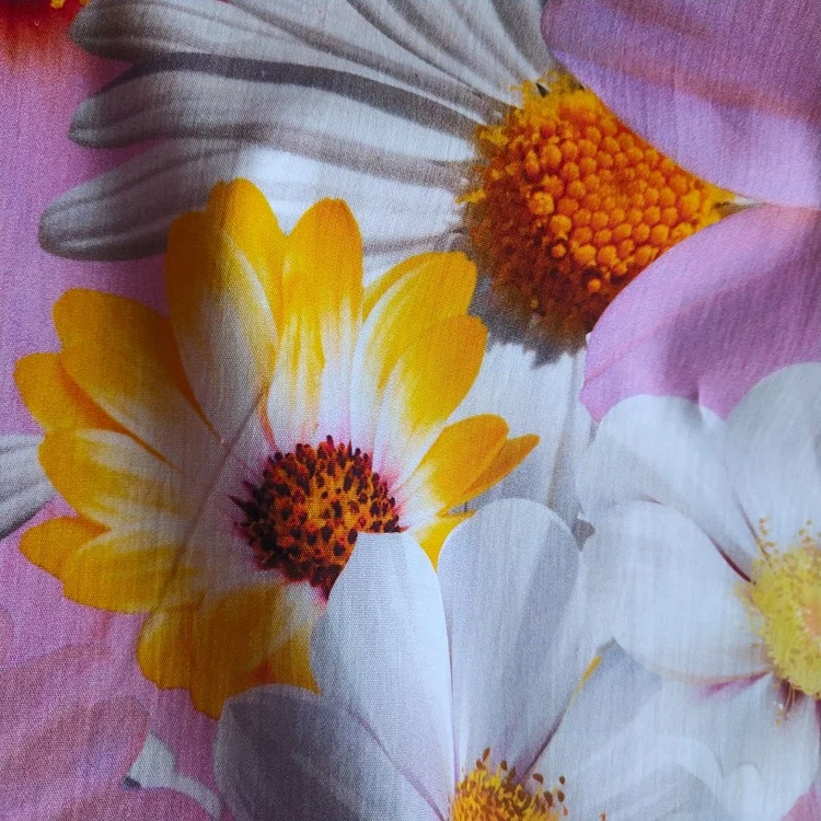 Shaoxing textile soft touch floral flower printed plain woven 100% rayon poplin shirt fabric