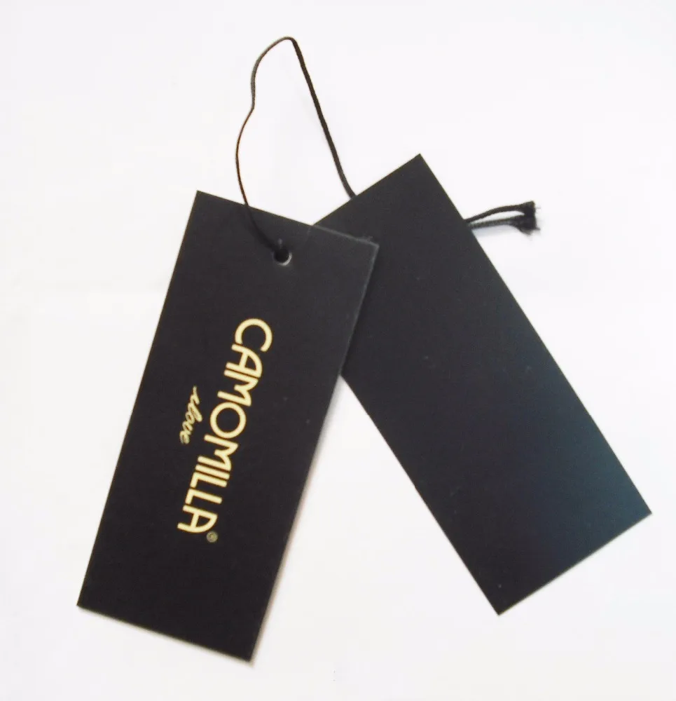 Embossed paperboard security hologram foil hang tag