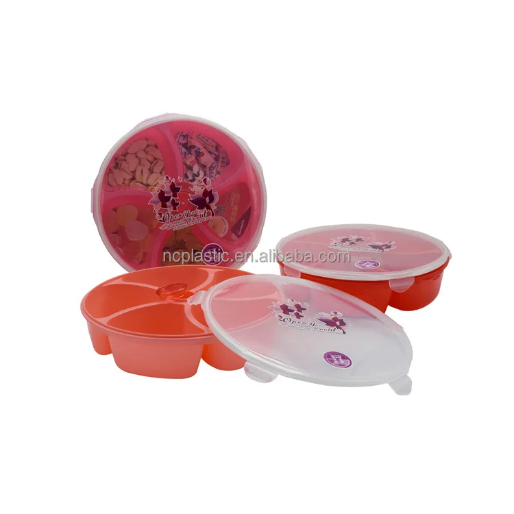 4-Section Multi Sectional Freshly Roasted Nuts Gift Tray with Lid