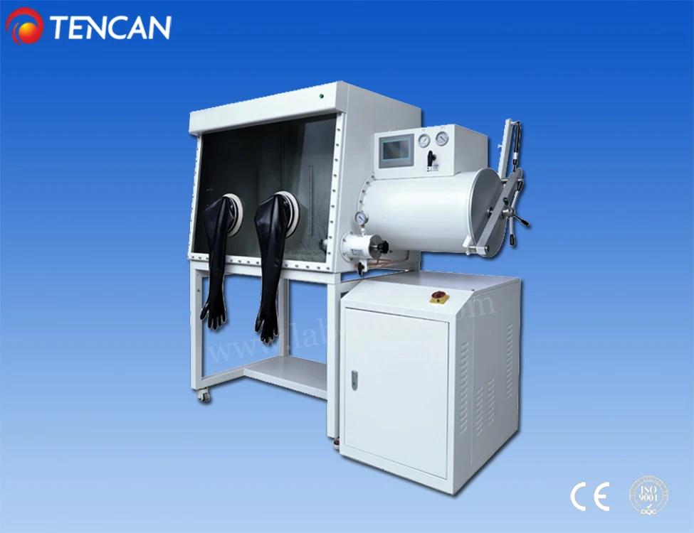 China Tencan GBP800S-2 water and oxygen content less than 1PPM lab purification glovebox