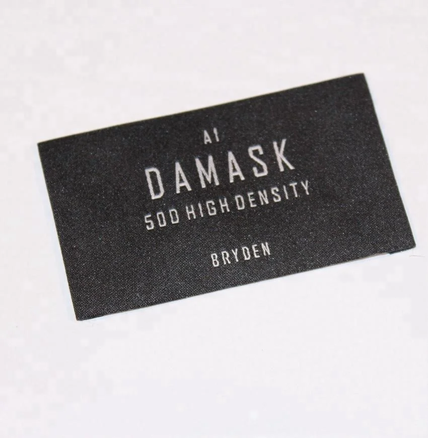 High Density Custom Square Woven Clothing Label Tag