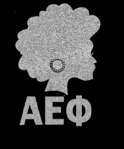 Aprise - Glitter sorority hotfix vinyl heat Transfer Iron On designs For T Shirts