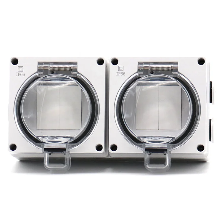 Factory direct sale IP66 waterproof wall socket and switch with UV material