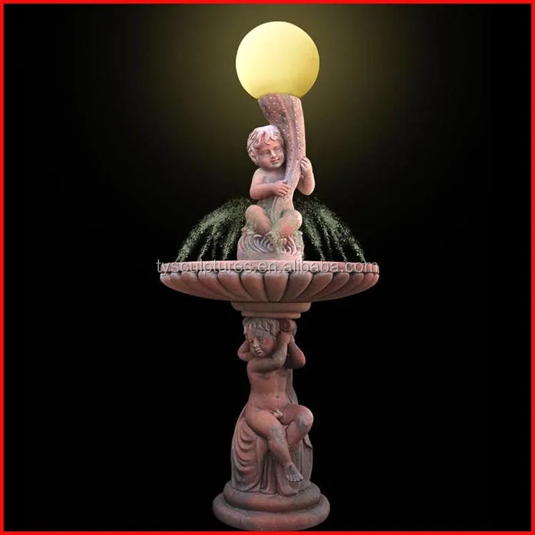 
Hot sale indoor or outdoor european furnishing articles stone modern angel water fountain 