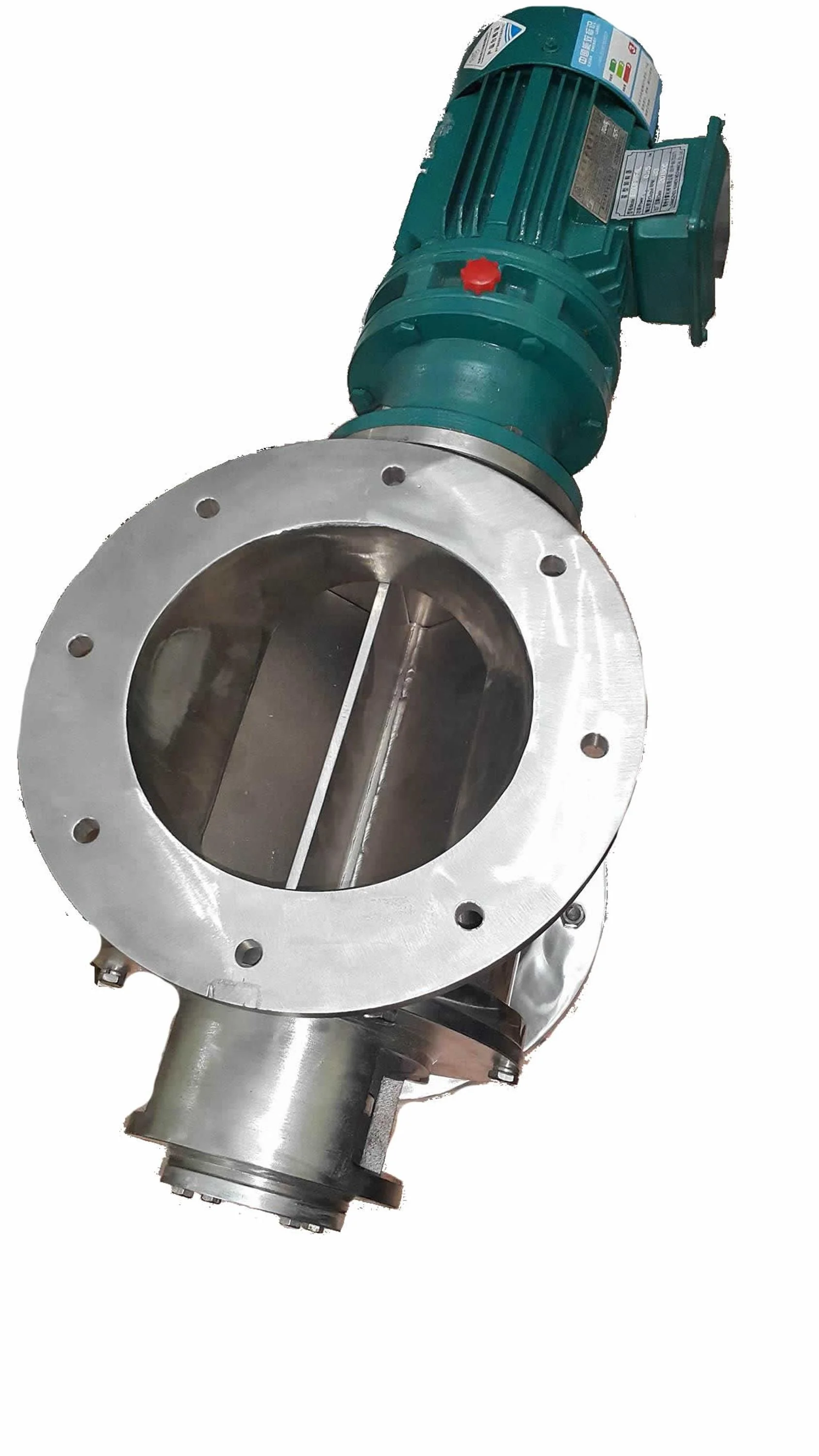 bin rotary valve for bulk material blow-through buhler rotary airlock valve
