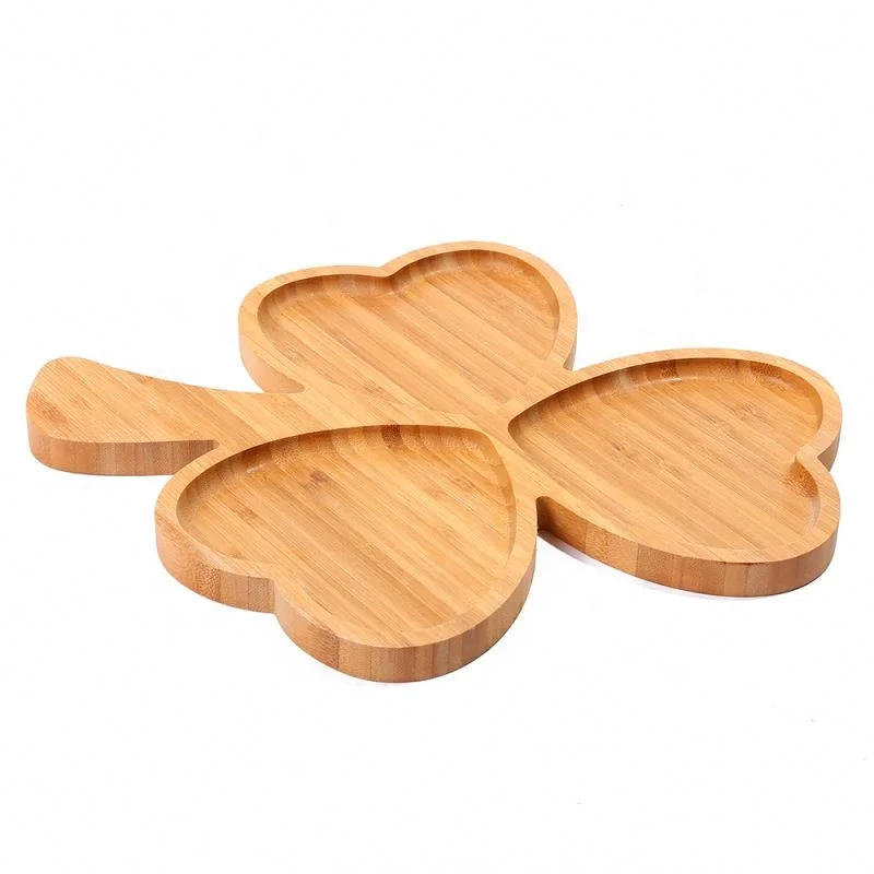 
Wooden children dinner plate cute tree shaped service trays kids food dishes 
