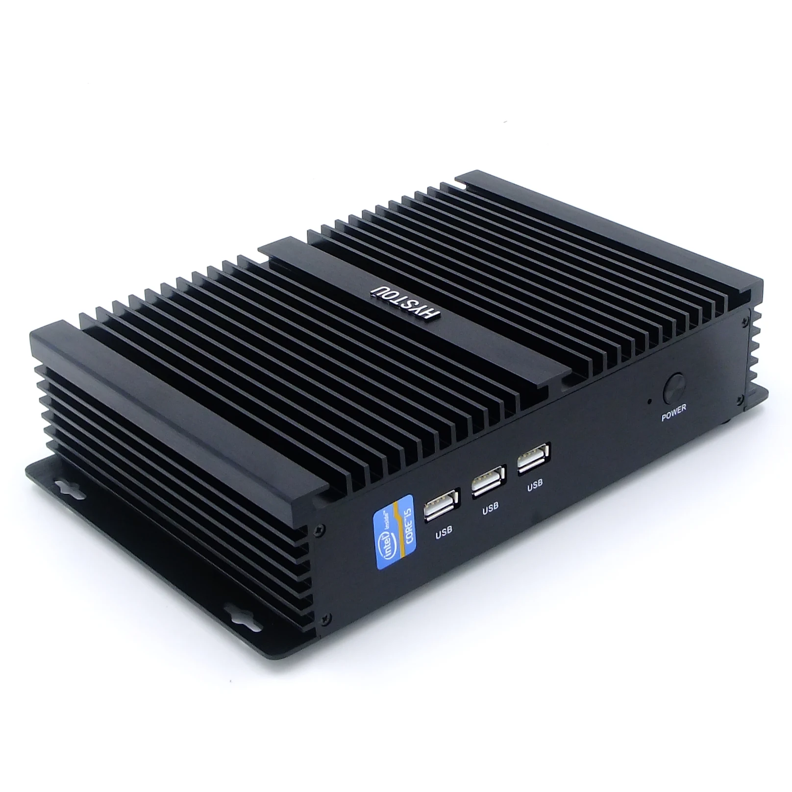 Small Fanless Mini Itx Computer Intel Core i5 4200U Barebone System with Dual Lan Desktops 4K Gamer Pc