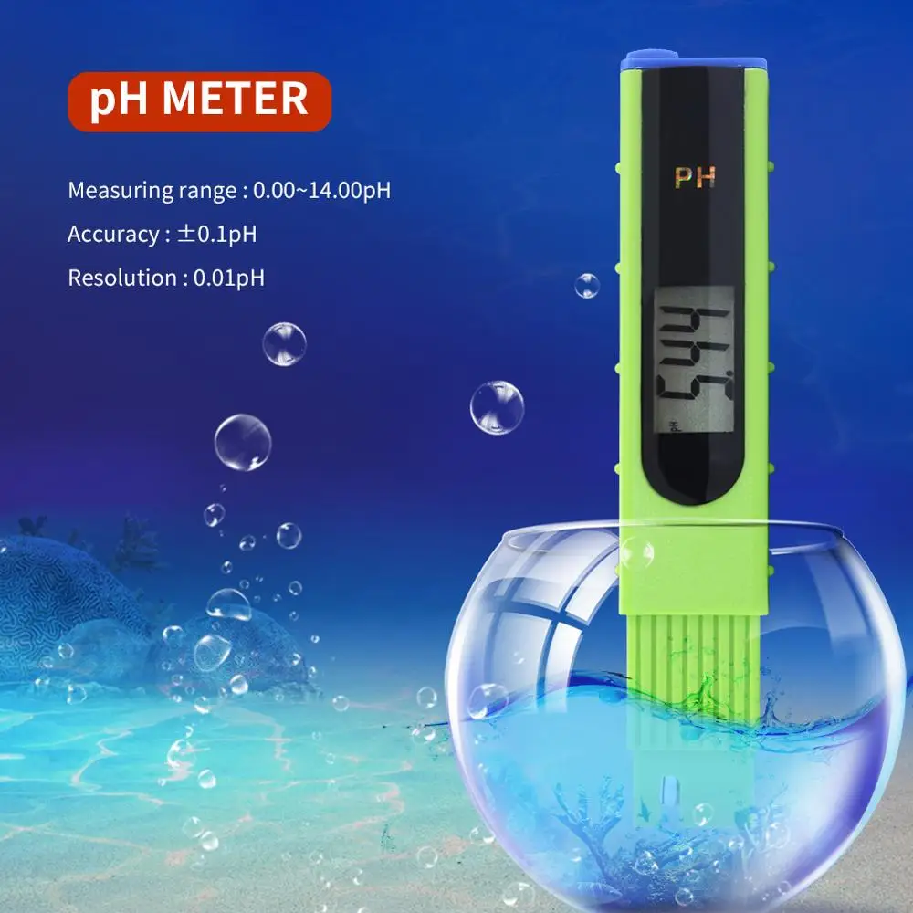 yieryi Digital pH Meter Water Quality Tester with 1.2 inch Large Arc LCD Display, 0.01 Resolution, pH Measurement pH Meter