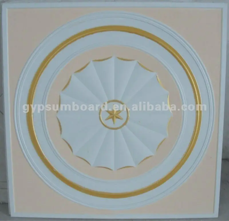 
60x60 or 2x2 painted artistic fiberglass gypsum ceiling tiles 