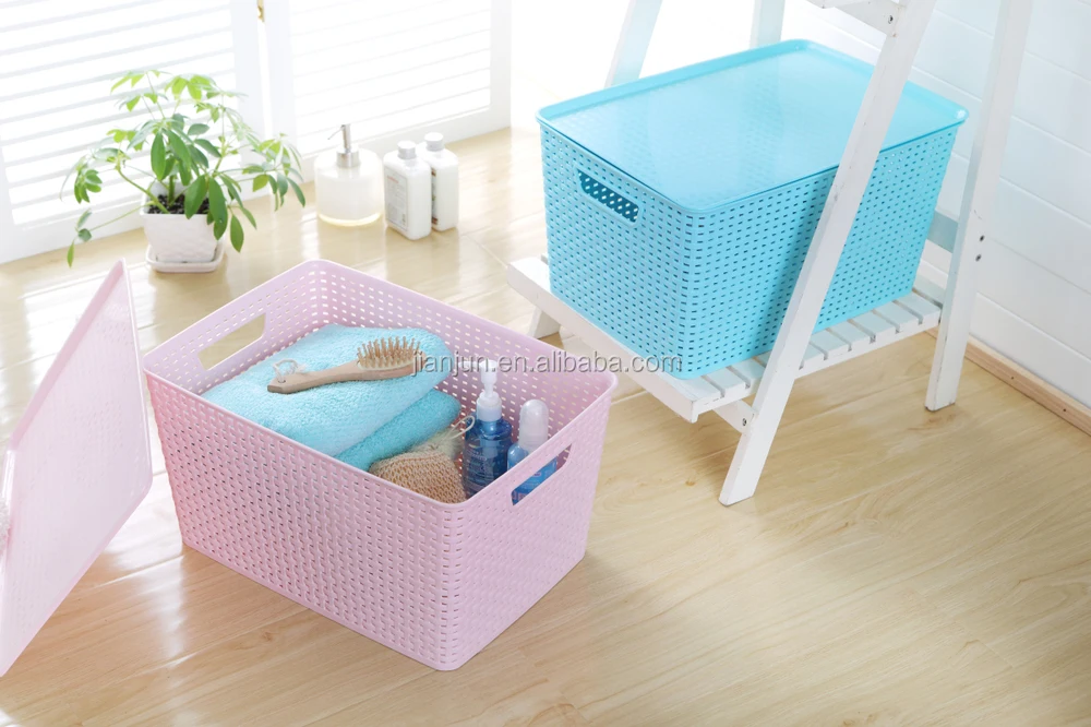 plastic rattan storage box
