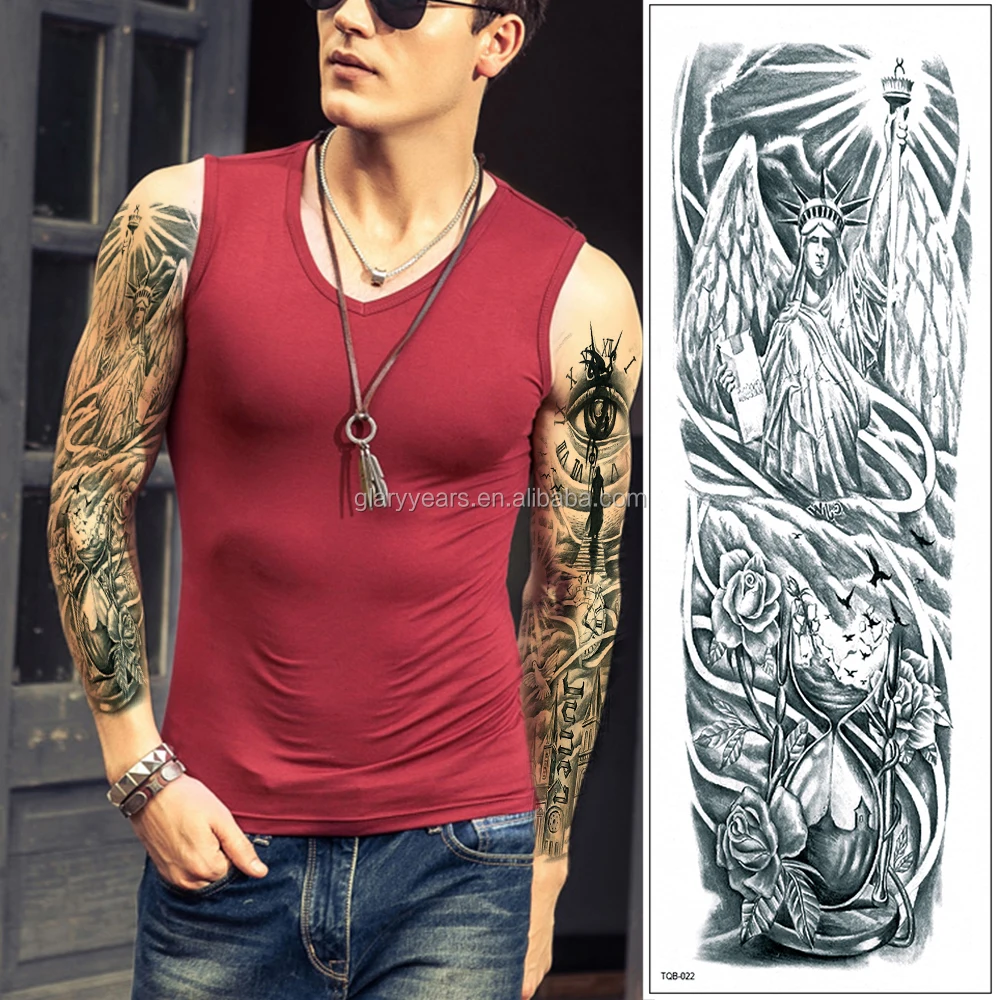 Custom Temporary Waterproof Full Arm New Tattoo Sticker Sleeve Makeup Image