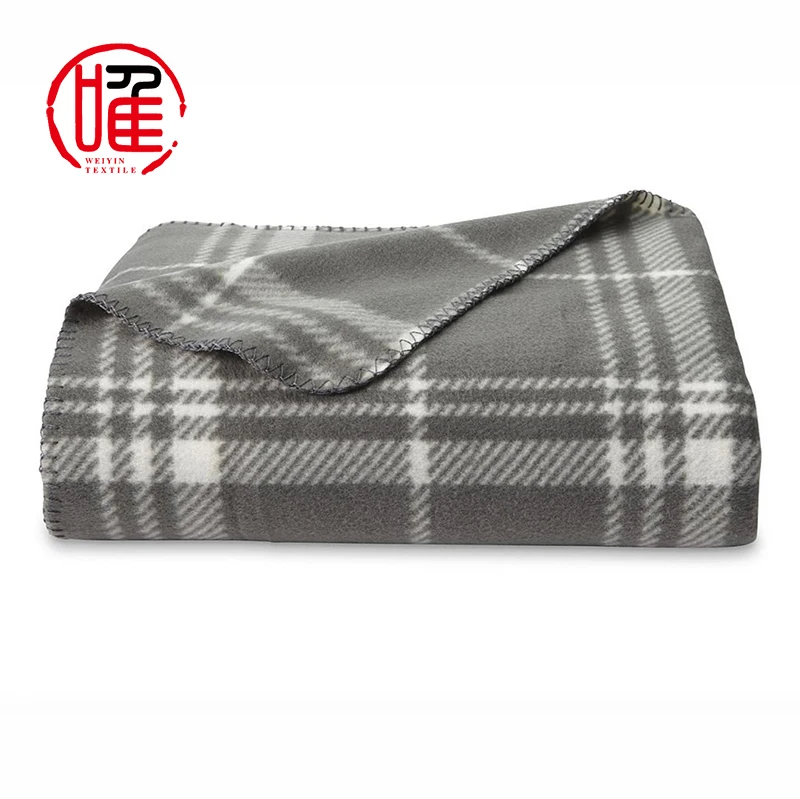 Luxury Thickened Plaid Dyed Soft Warm Fluffy Fuzzy Couch Throw Mink Soft Polar Fleece Throw Blanket Wholesale
