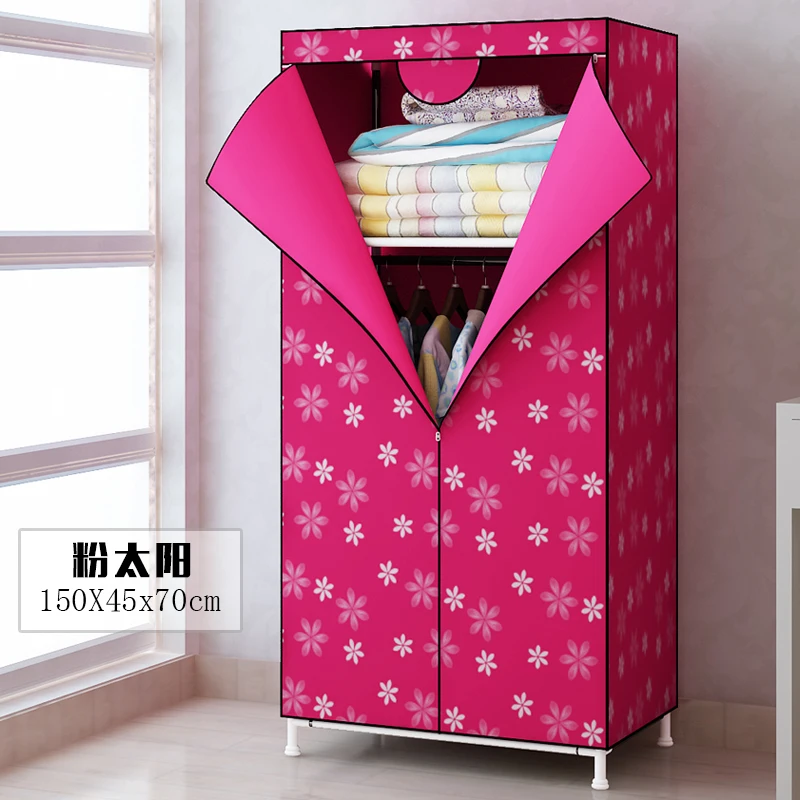 Factory Price Baby Wardrobe Simple DIY Collapsible Bedroom Fabric Mobile Storage Wardrobe