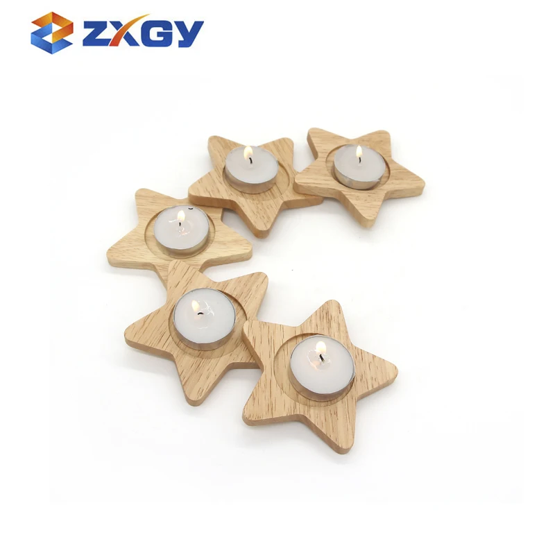Factory hot sale  rubber wooden  design serving candle tray