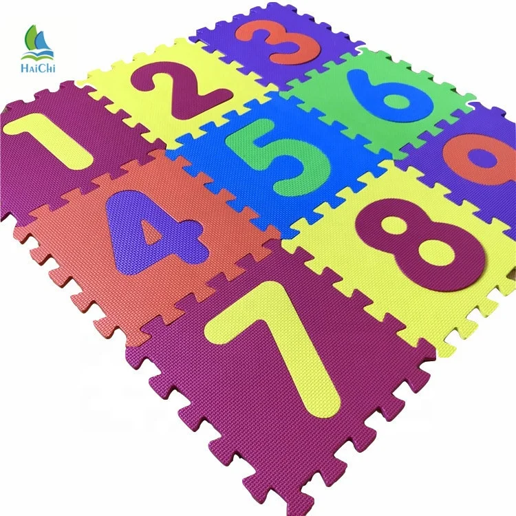60cmX60cm Size Soft EVA Foam Baby Children Kids Play Mat Alphabet Number Puzzle Mat