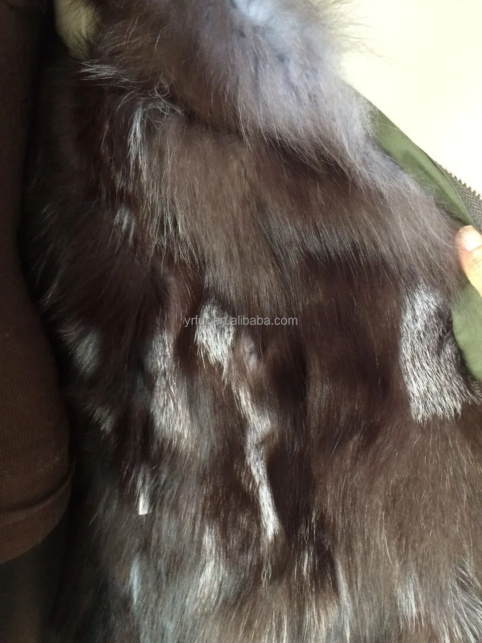 YR795 Fox Fur Lined with Raccoon fur Hood trimming Parka